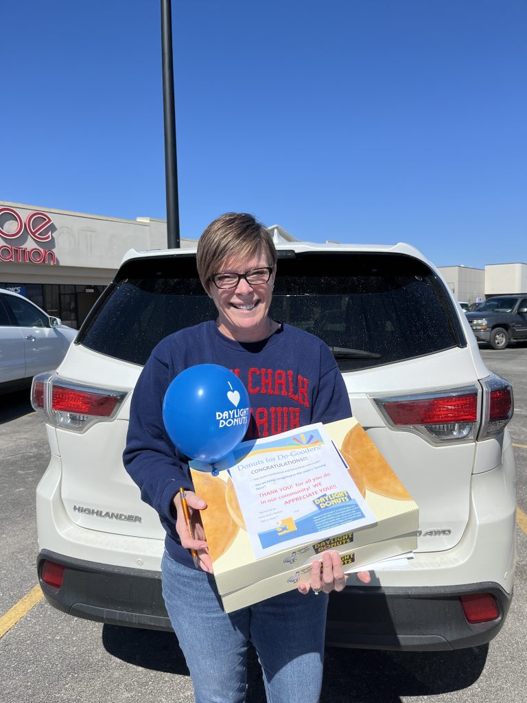 Joy Beatty with her award. Submitted photo.